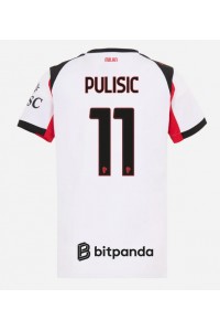 AC Milan Christian Pulisic #11 Jalkapallovaatteet Naisten Vieraspaita 2025-26 Lyhythihainen